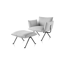 藥房沙發(fā) Officina Armchair and Ottoman