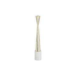 石頭黃銅燭臺 Stone candle holder tall brass