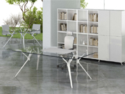 玻璃大班臺 Glass Executive Desk